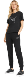 PUMA ESS+ CIENKIE SPORTOWE SPODNIE DRESOWE DRESY DAMSKIE BAWEŁNIANE  -  847093-01