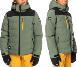 QUIKSILVER KURTKA ZIMOWA DZIECIĘCA DLA CHŁOPCA DZIEWCZYNKI OCIEPLANA - EQBTJ03166-GNB0