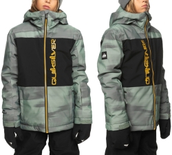 QUIKSILVER KURTKA ZIMOWA DZIECIĘCA DLA CHŁOPCA DZIEWCZYNKI OCIEPLANA - EQBTJ03186-GNB1